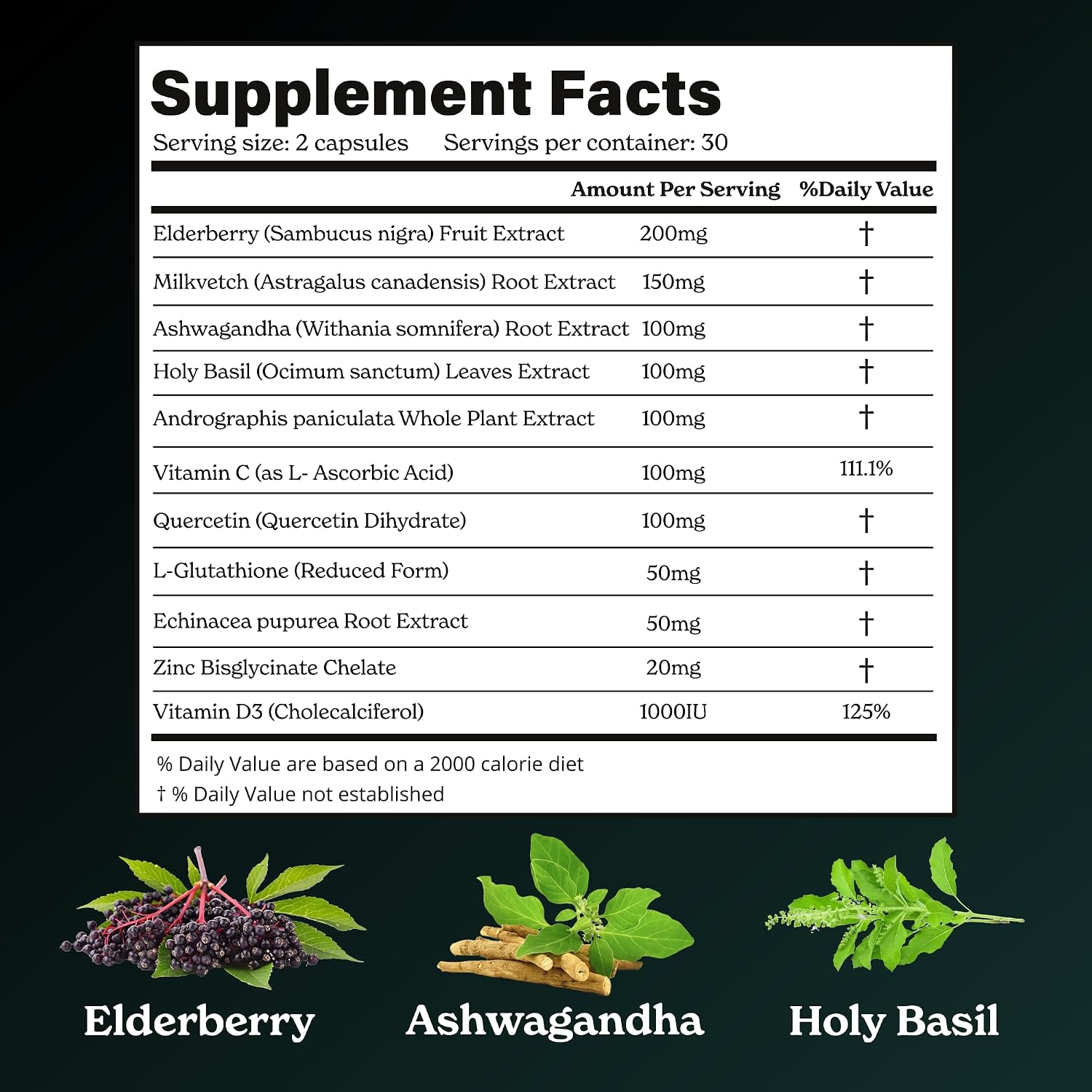 Better Alt 100mg Quercetin Capsules con Saúco, Ashwagandha y 9 Hierbas Potentes