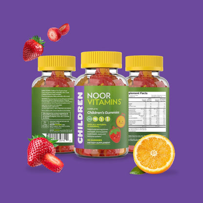 Noor Vitamins Multivitamínico Infantil Halal – Vitamina C: Contribuye al funcionamiento normal del sistema – Image 6