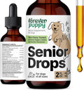 Forever Puppy Senior Dogs Drops - Complejo de apoyo inmunológico y cerebral para perros mayores de todas las razas y tamaños - Vitaminas y suplementos para mascotas mayores - Suplementos alimenticios - 59 ml