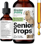Forever Puppy Senior Dogs Drops - Complejo de apoyo inmunológico y cerebral para perros mayores de todas las razas y tamaños - Vitaminas y suplementos para mascotas mayores - Suplementos alimenticios - 59 ml