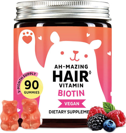 Gominolas de Biotina 5,000 mcg para Cabello, – Cabello y piel: La biotina contribuye al mantenimiento del cabello – Image 1