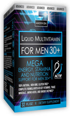ACTIF Multivitamínico Líquido Diario para Hombres 30+ con 40 Factores Avanzados – No GMO, Hecho en EE.UU., 946 ml