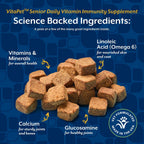 NaturVet VitaPet Senior Multivitamínico para Perros con Glucosamina - 120 Comprimidos Masticables