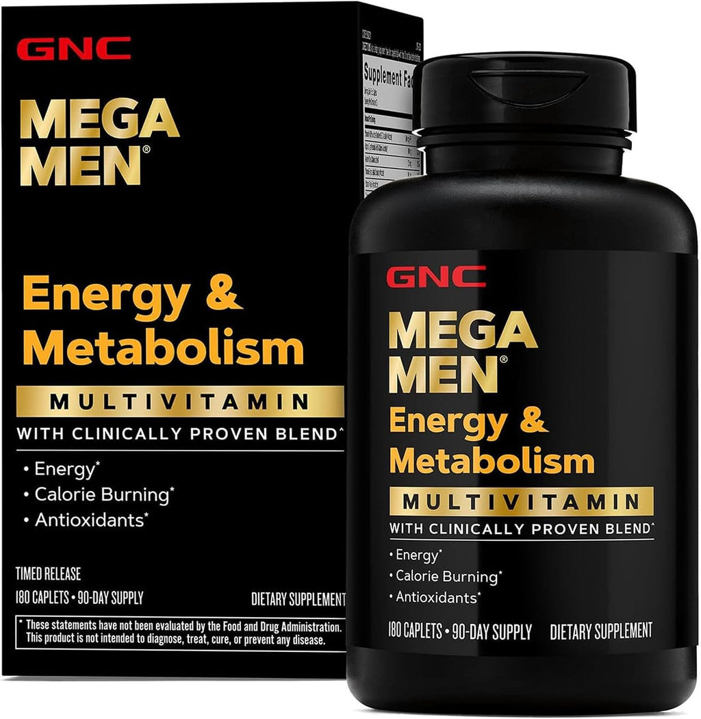 GNC Mega Men Energy & Metabolism Multivitamínico para Hombres - 180 Comprimidos