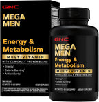 GNC Mega Men Energy & Metabolism Multivitamínico para Hombres - 180 Comprimidos