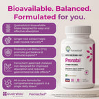 NatureGenX Methyl Prenatal con Probióticos – Vitaminas Prenatales con Hierro, Metilfolato, Jengibre y B12 Activa – 60 Cápsulas