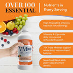 Buried Treasure VM100 Complejo Líquido Diario de Vitaminas y Minerales con Antioxidantes, Vegano, Sin Azúcar, Sabor Naranja, 32 Raciones, 946 ml