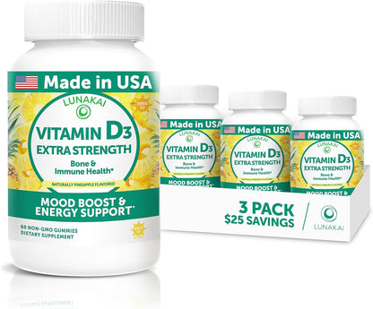 Lunakai Gominolas de Vitamina D3 2000 UI - – Hecho en Estados Unidos: Fabricado bajo estrictos estándares de – Image 10