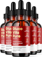 Glucovita Pure Gotas Extracto - Fórmula Líquida Avanzada Natural, Pack de 5 Botellas para 5 Meses