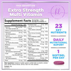 Multivitamínico para Mujeres - Completo Diario con Biotina, Calcio, Ácido Fólico, Hierro, Zinc, Vitaminas A, C, D, E y B - Suplemento para Piel, Cabello y Uñas - 60 Cápsulas Blandas