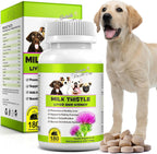 Suplemento de Cardo Mariano para Perros, 180 Comprimidos Masticables - Sabor a Pato Pekín - Apoyo Hepático y Renal Natural