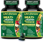Life's Fortune Multivitamínico Integral Complejo de Vitaminas y Minerales – 90 Comprimidos Vegetales