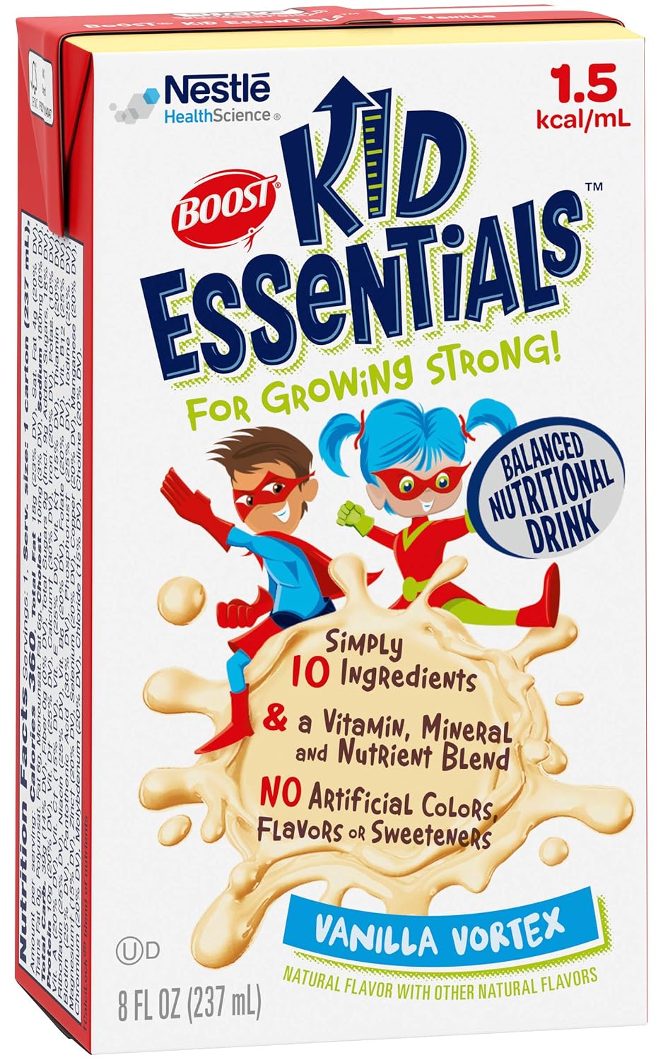 Boost Kid Essentials 1.5 Bebida Nutricional Equilibrada con Vitaminas y Minerales (8 oz, Pack de 6, Vainilla)