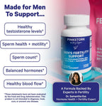 Pink Stork BlueStork Apoyo a la Fertilidad Masculina - Vitaminas prenatales para hombres con Maca, Ashwagandha, Folato, B12 - 60 Cápsulas