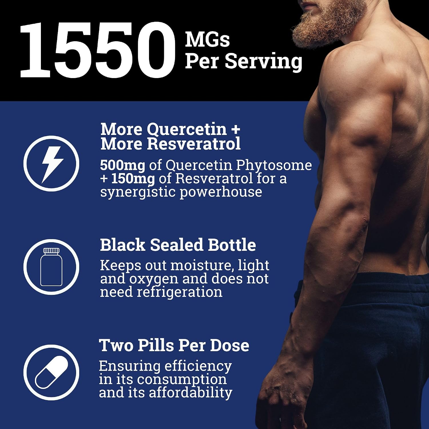 Black Forest NAD – Nicotinamida Ribósido 900 mg + Quercetina 500 mg + Resveratrol 150 mg