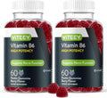 Viteey Vitamin B6 Gummies - 120 Gominolas con 100mg de Vitamina B6 - Energía, Sistema Nervioso y Estado de Ánimo - Vegano, Sin Gluten