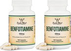 Benfotiamina 300mg por dosis (120 cápsulas, 150mg por cápsula) - No Transgénico, Sin Gluten, Vegano - Double Wood