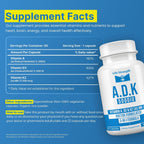 LifeStrength ADK Suplemento (90 comprimidos, Pack de 2) - Vitaminas A, D3 y K2 MK-7 para Huesos e Inmunidad