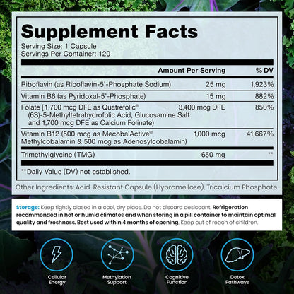 Complejo B Metilado con Quatrefolic, – Metilcobalamina y adenosilcobalamina: Dos formas activas de B12 que – Image 2