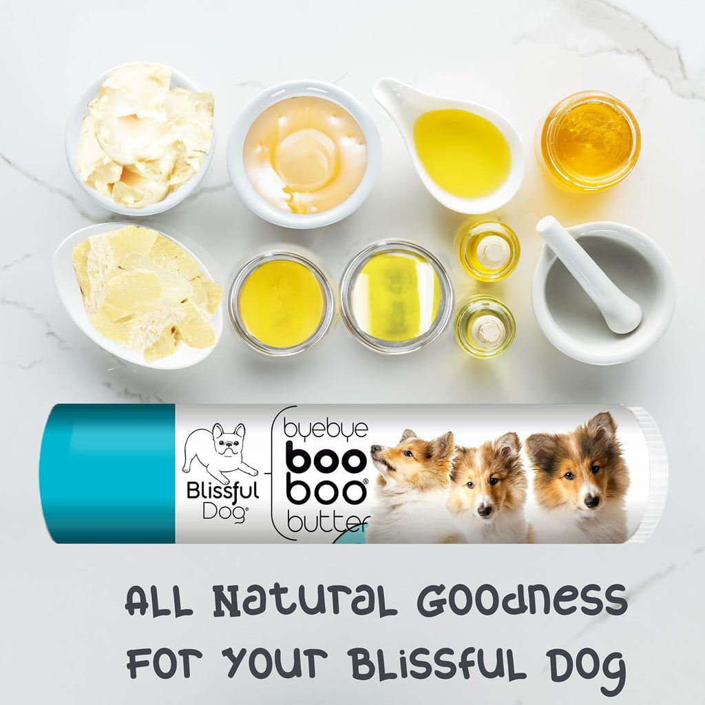 The Blissful Dog Booboo Butter - Bálsamo herbal para perros (tubo de 4.25 g / 0.15 oz)