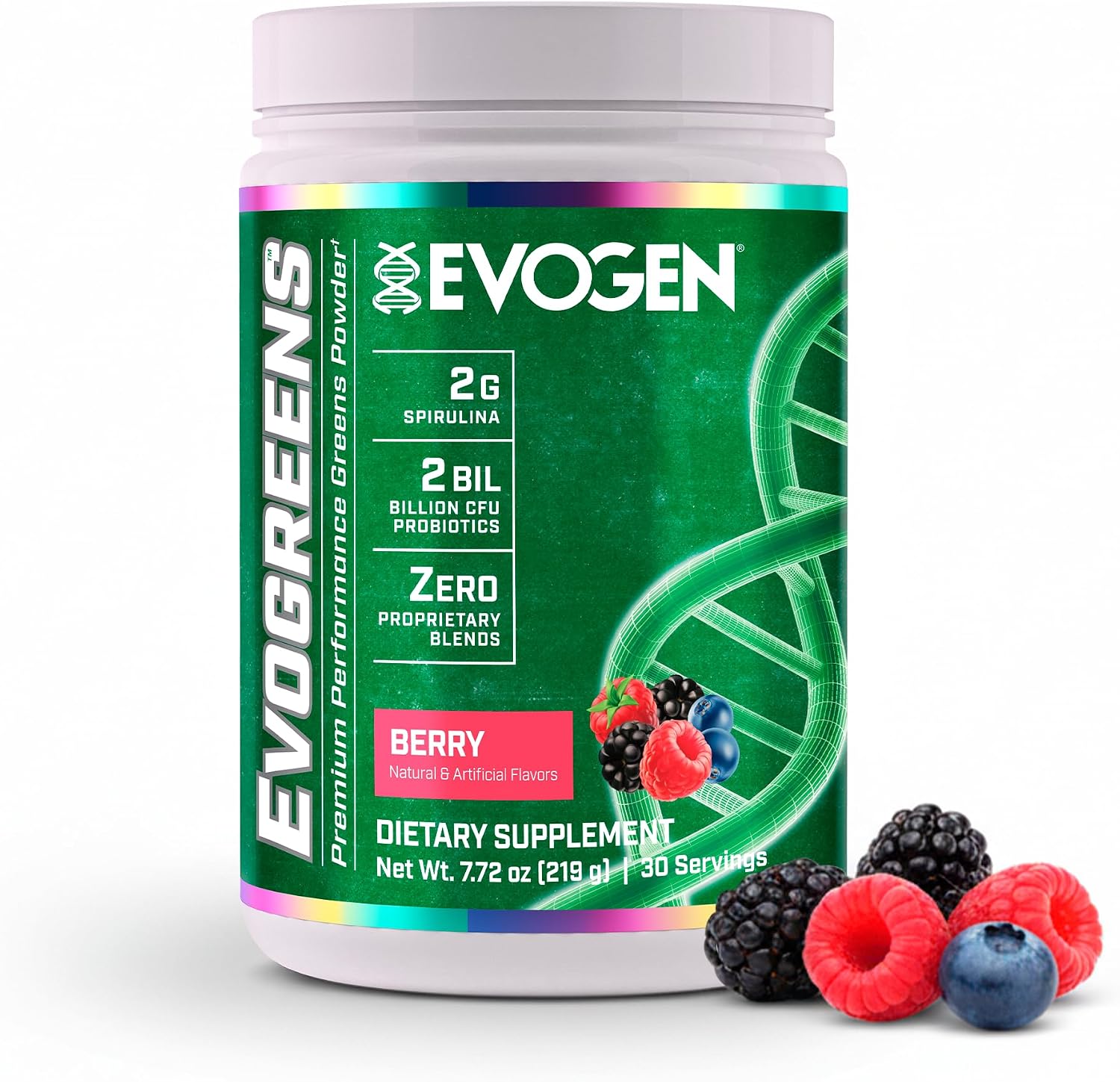 Evogen Evogreens Super Greens Powder Berry - 30 Raciones