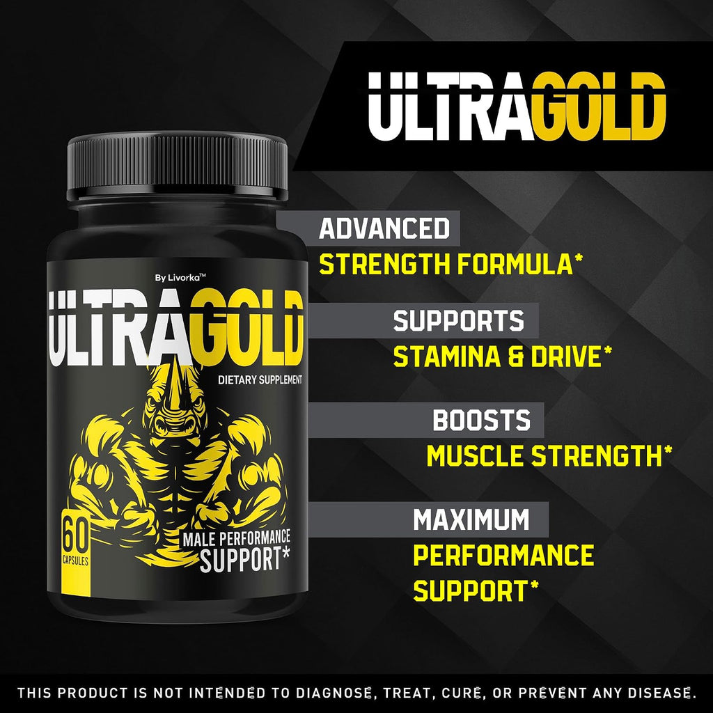 Ultra Gold Cápsulas (3 Paquetes) – Suplemento Multivitamínico para Hombres, 180 Cápsulas