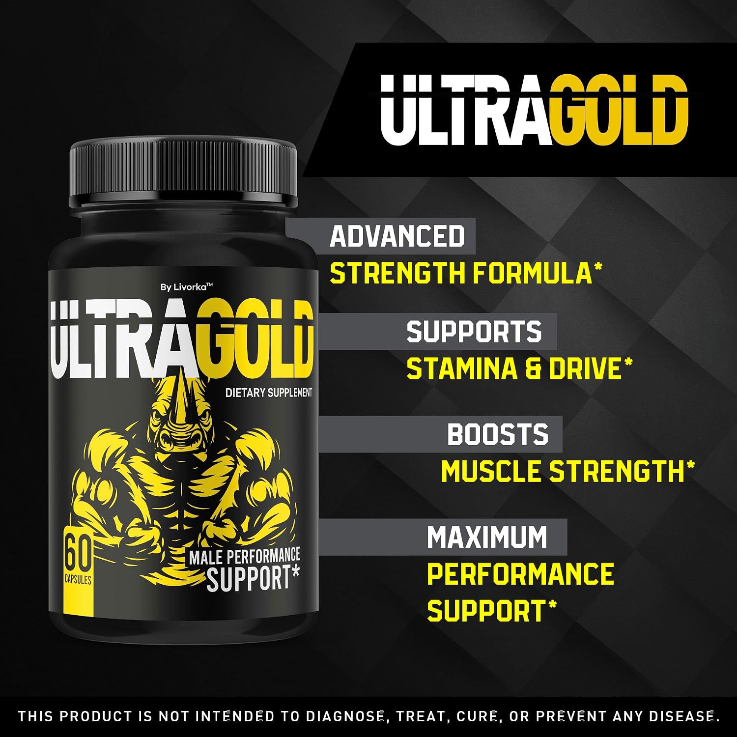 Ultra Gold Cápsulas (3 Paquetes) – Suplemento Multivitamínico para Hombres, 180 Cápsulas