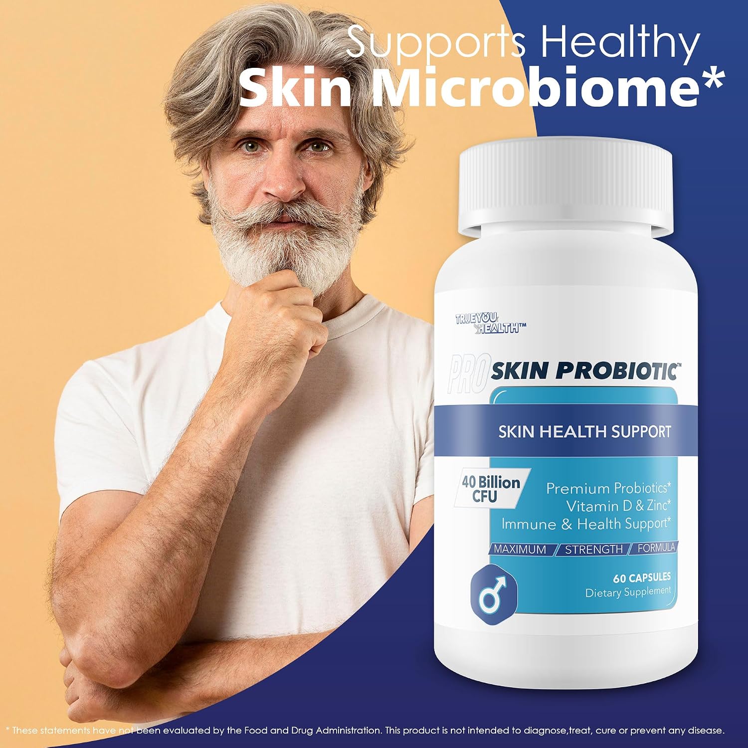 Pro Skin Probiotic - Probiótico para la Salud de la Piel con Vitamina D y Zinc