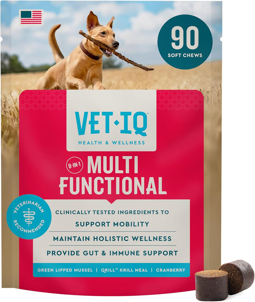 VetIQ 8-en-1 Suplemento Multifuncional para Perros – 60 Masticables Blandos