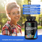 Mishas Nutraceuticals Sea Moss Blend 15 en 1 - Cápsulas de Musgo Marino y Hierbas