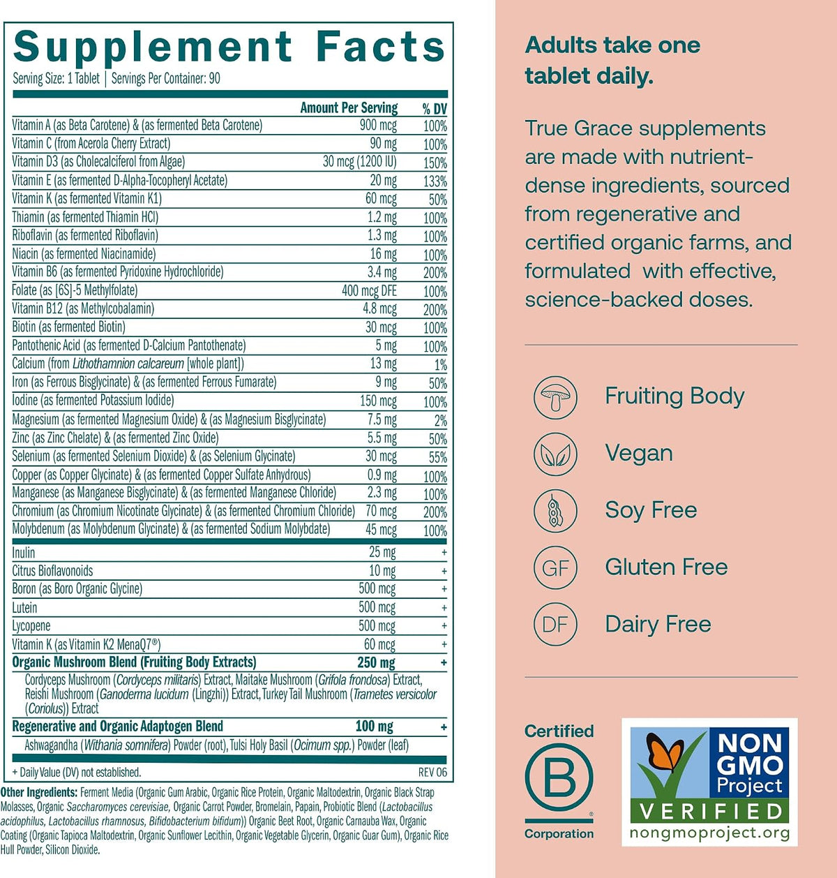 True Grace One Daily Women’s Multivitamin - – Energía y vitalidad: las vitaminas del grupo B en su forma activa – Image 2