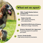 Barsk Aceite de Salmón Salvaje de Alaska para Perros y Gatos - Rico en Omega 3 EPA y DHA