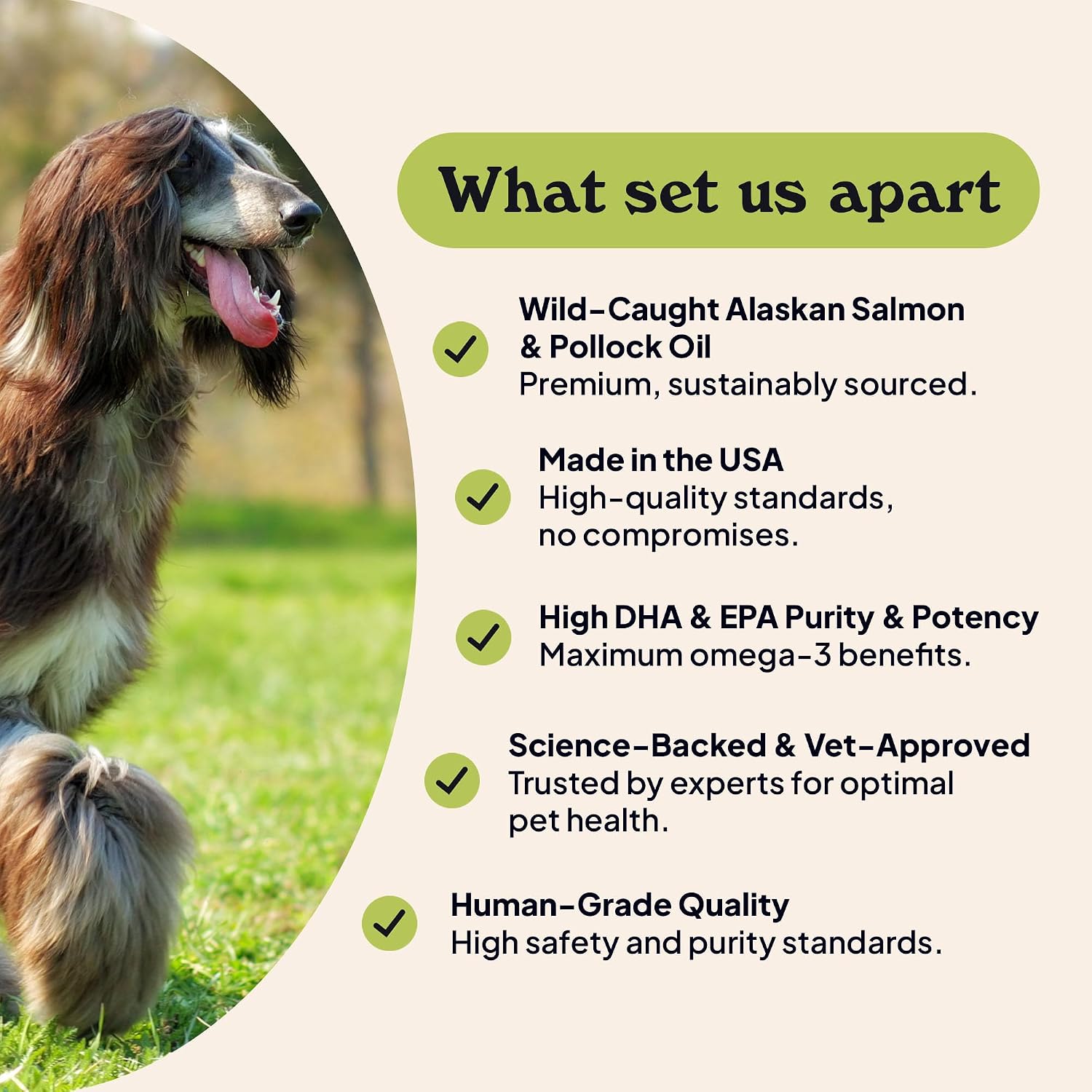 Barsk Aceite de Salmón Salvaje de Alaska para Perros y Gatos - Rico en Omega 3 EPA y DHA