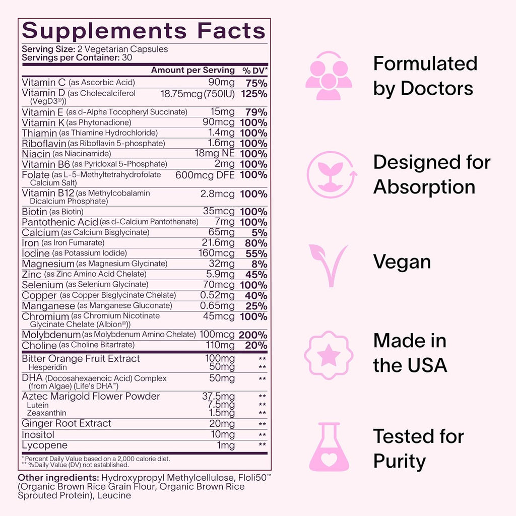 Ladywell Prenatal Multivitamin – 60 Cápsulas