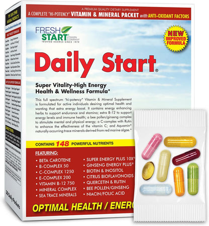 Daily Start All-in-One Daily Vitamin Pack - – Energía sostenida: La mezcla de vitaminas del grupo B, junto con – Image 1