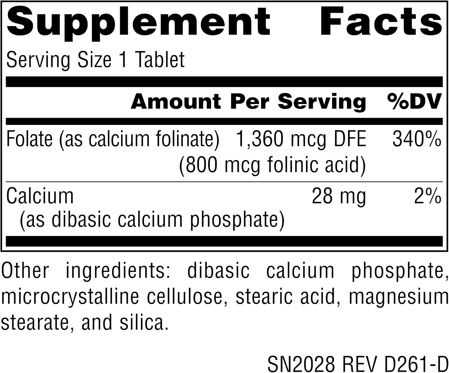 Source Naturals MegaFolinic, Active Form of Folic Acid, 800 mcg - 120 Tablets