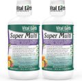 Vital Earth Minerals Super Multi - Multivitamínico Líquido con Ácido Fúlvico, 2 Pack de 946 ml + Vaso de 30 ml