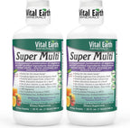 Vital Earth Minerals Super Multi - Multivitamínico Líquido con Ácido Fúlvico, 2 Pack de 946 ml + Vaso de 30 ml