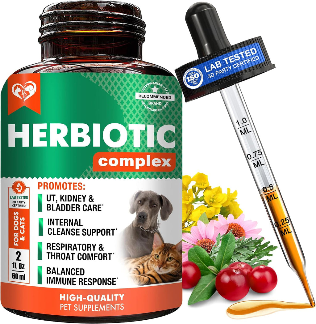 Beloved Pets Suplemento Herbal Natural para Perros y Gatos - Apoyo Urinario, Respiratorio e Inmunológico