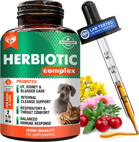 Beloved Pets Suplemento Herbal Natural para Perros y Gatos - Apoyo Urinario, Respiratorio e Inmunológico