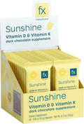 Fx Chocolate Sunshine - Chocolate sin azúcar con vitamina D y K, 2000 UI D3, 30 piezas