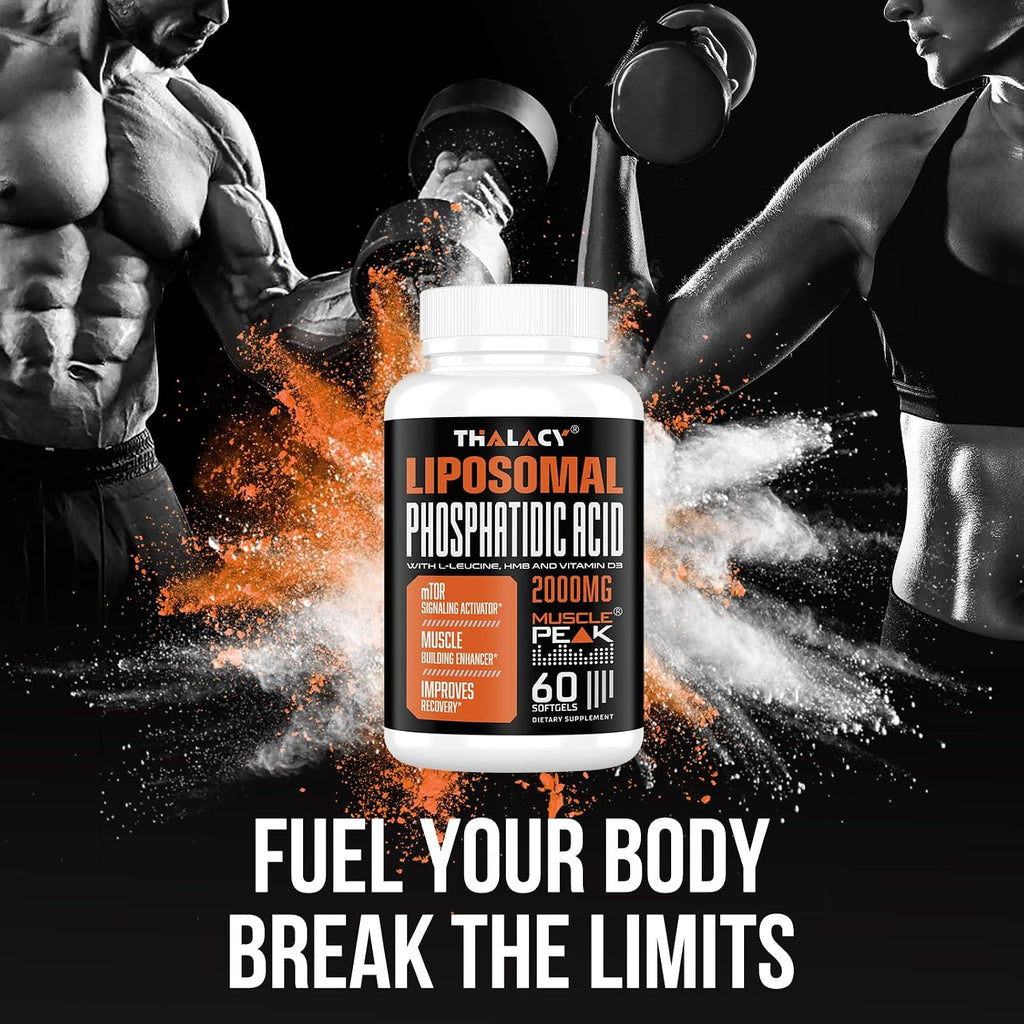 Thalacy 2000mg Liposomal Phosphatidic Acid Muscle Builder (PA) - Suplemento de Recuperación Post-Entreno, Alta Absorción, 10 Sobres