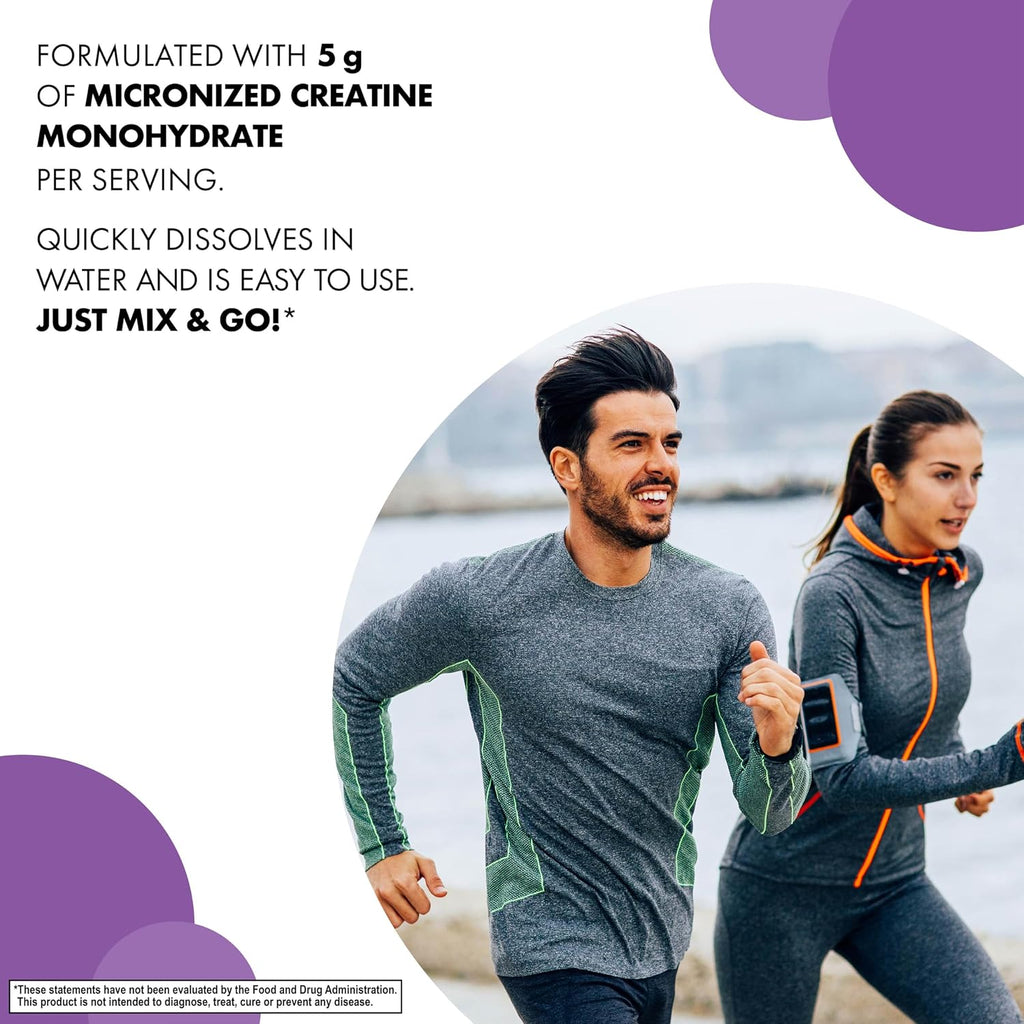 BlueBonnet Nutrition Creatina Monohidrato Micronizada 5g – Sin Sabor, 300g, 60 Servicios