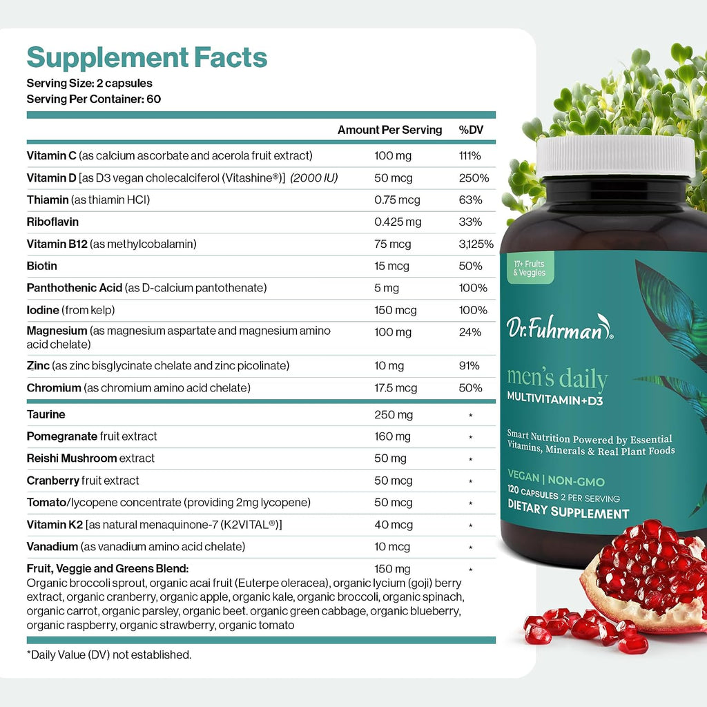 Dr. Fuhrman Multivitamínico para Hombres (2 Meses) - Vegano