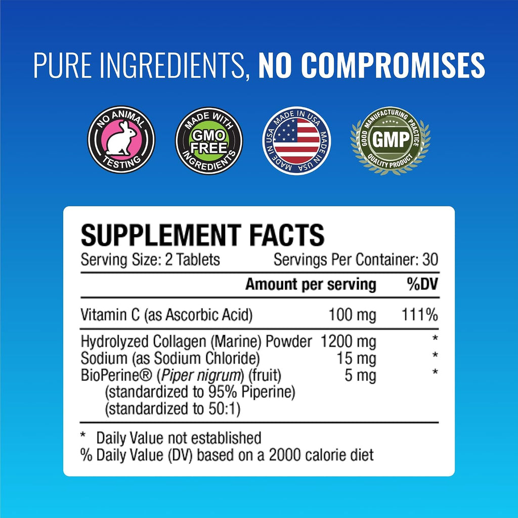 Approved Science Colágeno Marino Hidrolizado Tipos I y III - 360 Comprimidos