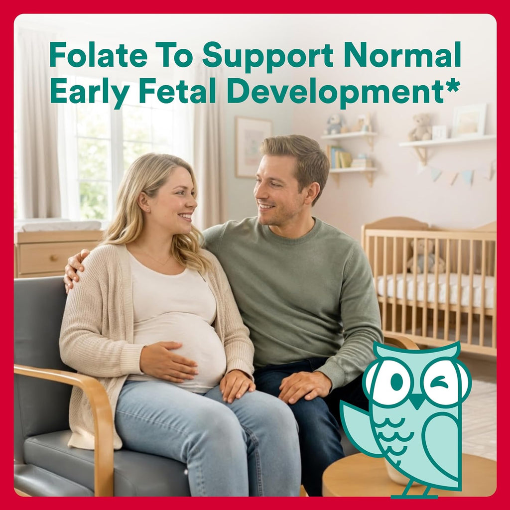 SmartyPants Vitaminas Prenatales Orgánicas para Mujeres - Gominolas Multivitamínicas con Probióticos, Metilfolato, Omega 3 (ALA), Vitamina D3, C, B12, B6, A, K2, Zinc y Colina - 120 unidades (30 días)