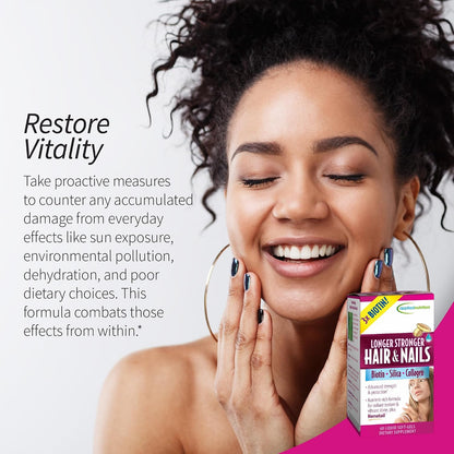 Applied Nutrition Longer Stronger Hair & – La biotina contribuye al mantenimiento de la piel en condiciones – Image 5