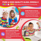 Gominolas líquidas de vitamina D3, K2 y calcio para niños y adolescentes, 1000 UI / 2000 UI D3 con magnesio, omega-3 de algas, vitaminas para huesos y dientes, absorción de calcio, cerebro e inmunidad, sin azúcar, pack de 2