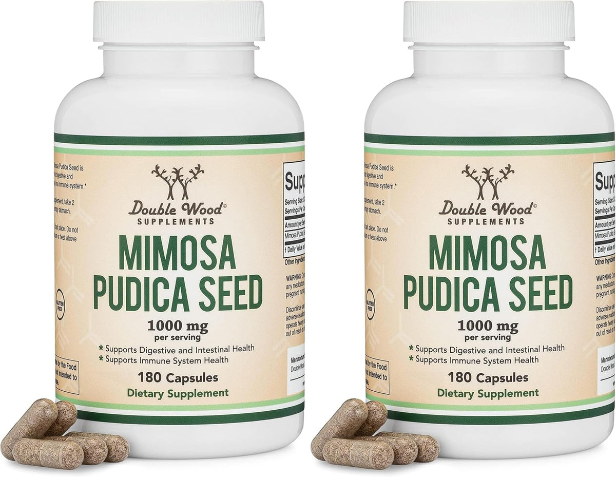 Cápsulas de Semilla de Mimosa Pudica (180 Cápsulas, 3 Meses) 1000mg, Apoyo Digestivo, de Double Wood – Image 6