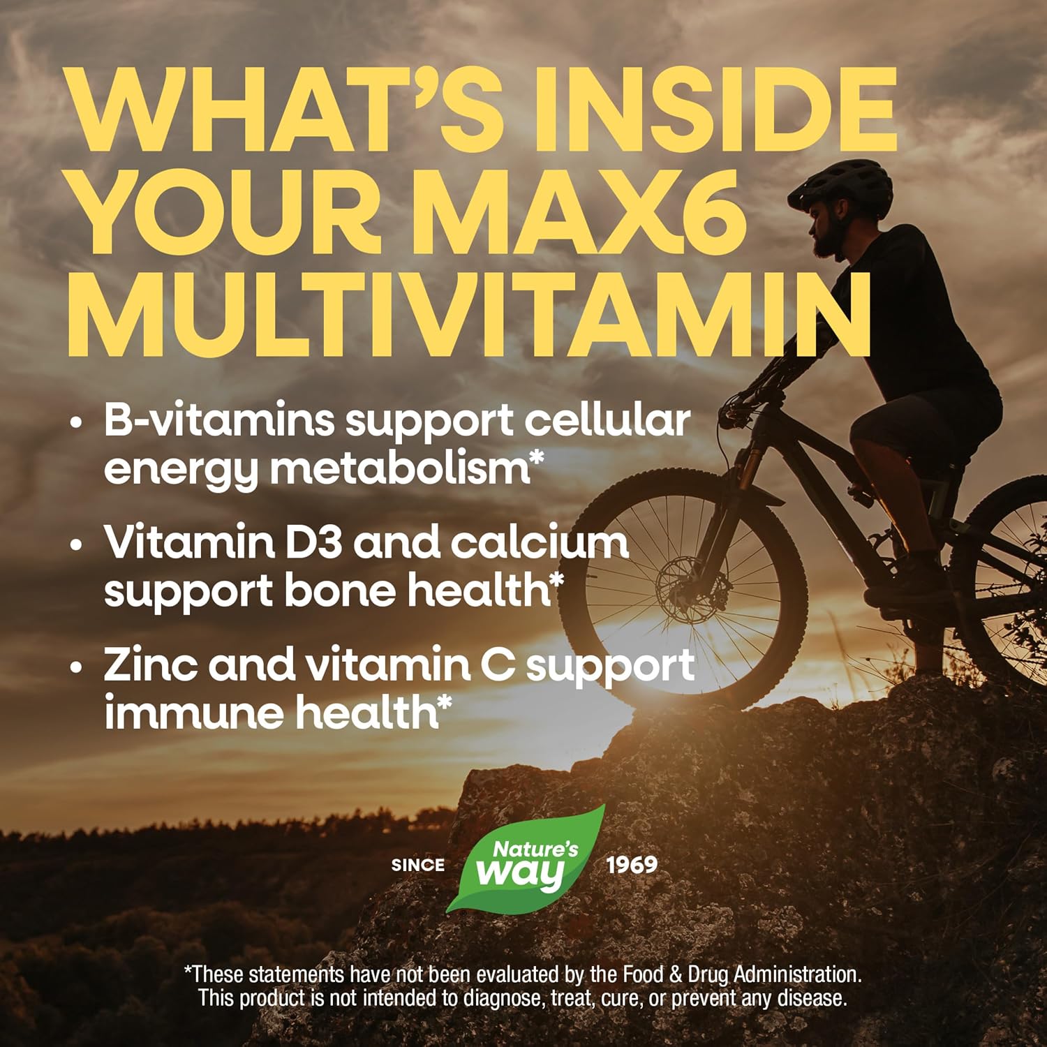 Nature's Way Alive! Max6 Potency Multivitamínico Completo para Adultos con Hierro, 90 Cápsulas